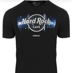 Hard Rock Cafe Venice Men's Sound Wave Logo Tee Size M Black